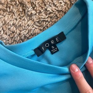 Retro blue gown with cutout and ring!